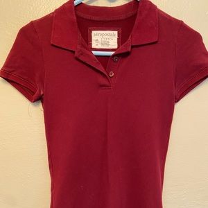 Maroon/red Aeropostale polo